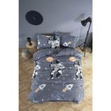 Always Astranotlu Antrasit Renkli Tek Kişilik Nevresim Takımı 160 x 220 cm Ranforce Kumaş - Antrasit - Gri