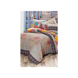 Always Bej Renkli Desenli Lastikli Çift Taraflı Çift Kişilik Nevresim Takımı 200 x 220 cm