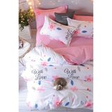 Always Çarşafı Lastikli Çift Taraflı Tek Kişilik Nevresim Takımı Olivia Pembe