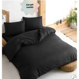 Always Çarşafı Lastikli Siyah Çift Kişilik Nevresim Takımı - 200 x 220 cm - Antrasit - Siyah