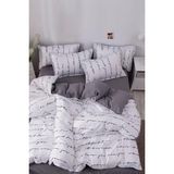 Always Çarşafı Lastikli Tek Kişilik Çift Taraflı Nevresim Takımı - 160 x 220 cm - Beyaz - Siyah