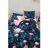 Always Çarşafı Lastikli Tek Kişilik Çift Taraflı Nevresim Takımı Flamingo