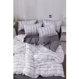 Always Çarşafı Lastikli Tek Kişilik Çift Taraflı Nevresim Takımı Mektup