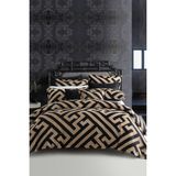 Always Çift Kişilik Lastikli Çarşaflı Desenli Nevresim Takımı Siyah 200 x 220 cm