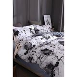 Always Füme Renkli Desenli Tek Kişilik Lastikli Çarşaflı Nevresim Takımı 160 x 220 cm
