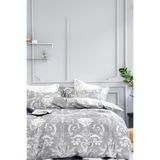 Always Lastikli Çarşaflı Çift Taraflı Çift Kişilik Nevresim Takımı Motif Gri
