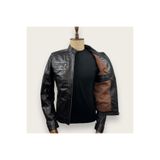 Always Leather Erkek%100 Hakiki Deri Mont – Usta İşi Özel Dikim, Dik Yaka, Astarlı Siyah S