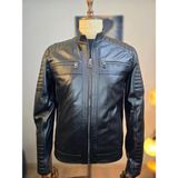Always Leather Model Usta Işi Özel Dikim Deri Mont Mont - 5XL - Siyah
