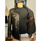 Always Leather Usta Işi Dikim Deri Uzun Kol Siyah Kaban Erkek İçin Özel Kesim Dayanıklı Malzeme