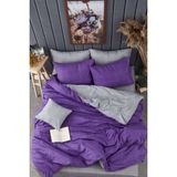 Always Pamuklu Çift Taraflı Çift Kişilik Nevresim Takımı - 200 x 220 cm - Mürdüm