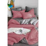 Always Pamuklu Tek Kişilik Nevresim Takımı - 160 x 220 cm - Antrasit - Pudra