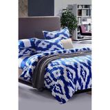 Always Ranforce Çift Kişilik Çift Taraflı Nevresim Takımı - 200 x 220 cm - Beyaz - Lacivert
