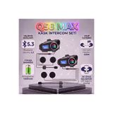 ALWAYS TEKNOLOJİ 2 ADET Q58-MAX Radyolu Telsiz Özellikli 2 Kişi Bağlantılı Bluetooth Kask Kulaklık Ekranlı Fenerli Mü