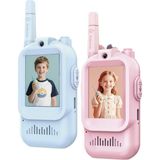 Always Teknoloji Çocuk Telsizi Video Walkie Talkie – Şarjlı Video Interkom Oyuncak, 2’li Paket - Mavi & Pembe