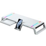 Always Teknoloji Masaüstü Monitör Stand Yükseltici Katlanabilir RGB Çekmeceli Monitör Standı
