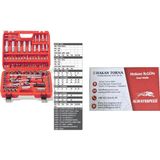 ALWAYSSPEED -HK- Arm Profesyonel 108 Parça Lokma Takımı Seti | 1/2 ve 1/4 Cırcırlı Anahtar Uç Seti