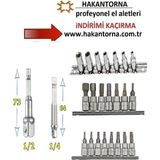 ALWAYSSPEED Ht- Rico 1/4 E Lokma Takımı Allen Torx Bits Seti Matkap Lokma Tutucu 24 Parça