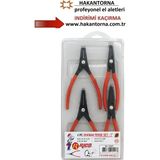 ALWAYSSPEED Ht- Rico 4 Parça 180MM Iç Dış Segman Pensesi Takımı Seti Cr-V Çelik