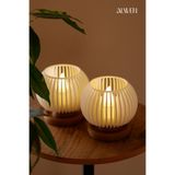 Alwen ORİON V2 | Dekoratif Led Tealight Mumluk | Masaüstü Aydınlatma | 2'li Set | 7x7,5 cm