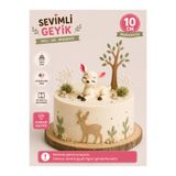 Alwin3d Sevimli Geyik Cake Topper, Doğum Günü ve Pasta Süslemesi 10cm