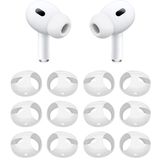 ALXCD AirPods Pro 2 Kulaklık 2. Nesil 2022 ile Uyumlu Kılıf Kulak Uçlarına Uygun, Kaymaz Silikon Kulaklıklar Kulak Uçlarını Kaplar, AirPods Pro 2 ile Uyumlu, 6 Çift Beyaz