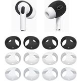 ALXCD AirPods Pro 2 Kulaklık 2. Nesil 2022 ile Uyumlu Kılıf Kulaklıklar, Kaymaz Silikon Kulaklık Kapakları Kulak Uçları, AirPods Pro 2 ile Uyumlu, 6 Çift Siyah Beyaz Şeffaf