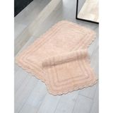 Alya Banyo Paspası Seti – İkili Takım, Uyumlu Renk Kombinasyonu 50x70 cm - Pudra