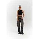 ALYA BUTİK YIRTIK DETAY FÜME JEAN PANTOLON 837282772