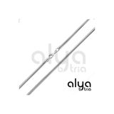 Alya By Trıa 925 Ayar Yassı Italyan Yılan Zincir 50 Cm Unisex Günlük Casual Şık Erkek Kadın Kolyesi