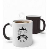 Alya Gift Shop Kişiye Özel Bride's Team Sihirli Kupa Bardak - Beyaz - 300 ml