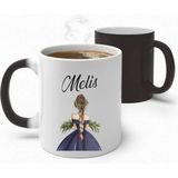 Alya Gift Shop Kişiye Özel Figürlü Sihirli Kupa Bardak - Beyaz - 300 ml