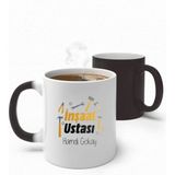 Alya Gift Shop Kişiye Özel Inşaat Ustası Sihirli Kupa Bardak - Beyaz - 300 ml