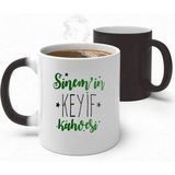 Alya Gift Shop Kişiye Özel Kopya - Keyif Kahvesi Sihirli Kupa Bardak - Beyaz - 300 ml