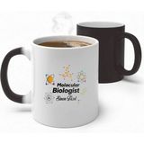 Alya Gift Shop Kişiye Özel Molecular Biologist Sihirli Kupa Bardak - Beyaz - 300 ml