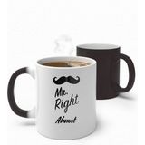 Alya Gift Shop Kişiye Özel Mr. Right Sihirli Kupa Bardak - Beyaz - 300 ml