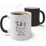 Alya Gift Shop Kişiye Özel Orff Öğretmeni Sihirli Kupa Bardak - Beyaz - 300 ml