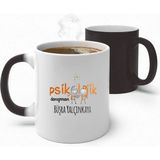 Alya Gift Shop Kişiye Özel Psikolojik Danışman Sihirli Kupa Bardak - Beyaz - 300 ml