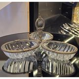 Alya Home Antik Metal Çerçeveli Üçlü Çerezlik