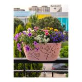 Alya Plastik PLASTİK 3D DESENLİ BALKON BAHÇE SAKSISI 1 NO 30X15 CM