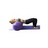 ALYA STAND 90 cm Mor Fıstık Şeklinde Pilates ve Yoga Topu, Dual Plus Pompa ile