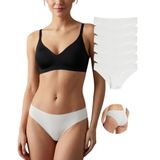 ALYA UNDERWEAR Basic Lazer Kesim Kadın Bikini Külot Dikişsiz Kadın Slip - Ultra Esnek ve Rahat 6'lı Paket A05 S