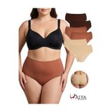 ALYA UNDERWEAR Kadın Dikişsiz Külot Lazer Kesim Yüksek Bel İz Yapmayan Büyük Beden Hayalet Külot #izbırakmaz 6'lı Paket