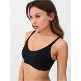 Alya Underwear Kadın Dikişsiz Sütyen Çıkarılabilir Yuvarlak Kaplı Lazer Kesim Görünmez Sütyen - XL - Siyah