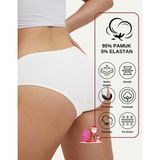 ALYA UNDERWEAR Kadın Kırmızı Slip Külot, Baskılı Pamuklu Iç Çamaşırı - 5'li Paket, P51 - 3xl - Kırmızı - Beyaz - Siyah