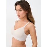Alya Underwear Kadın Lazer Kesim Dikişsiz Çıkarılabilir Pedli Hayalet Sütyen - Açık Gri
