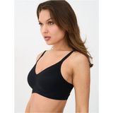 Alya Underwear Kadın Lazer Kesim Dikişsiz Çıkarılabilir Pedli Hayalet Sütyen - Siyah