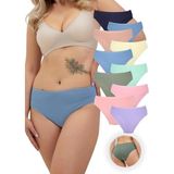 Alya Underwear Kadın Pamuklu Bato / Hipster Slip Külot - 10'lu Paket (MULTICOLOR-X16) - Lacivert - Multi