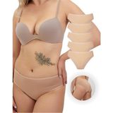 Alya Underwear Kadın Pamuklu Bato / Hipster Slip Külot - 5 Adet Ten (MULTICOLOR-P07)