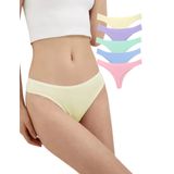 ALYA UNDERWEAR Kadın Tanga Külot, 5'li Paket - 2 Siyah - 1 Beyaz - 2 Ten (Multicolor (P15), L)