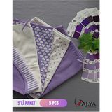 Alya Underwear Kız Çocuk 5'li Paket Garson Pamuklu Kumaş Lila Varyant Slip Külot Rahat Tasarım 3-4 Yaş - Mor - 3 - 4 Yaş